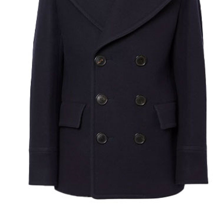 Burberry Navy Double-Breasted Casual Short Coat 80133361 圖 6