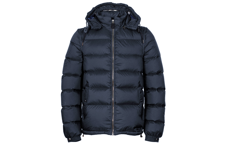 Burberry Navy Down Jacket with Removable Hood Winter Collection 39415031