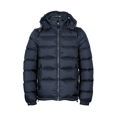 Burberry Navy Down Jacket with Removable Hood Winter Collection 39415031
