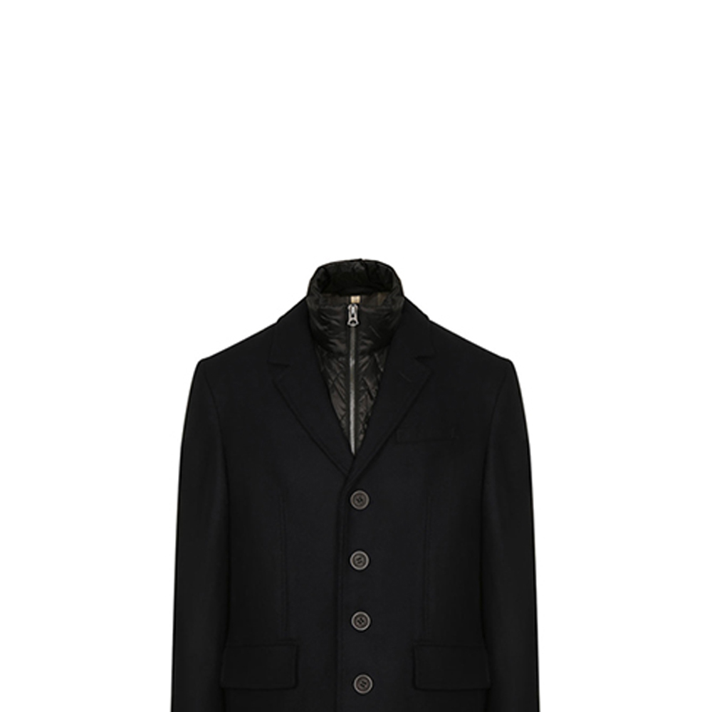 Burberry Navy Wool Single-Breasted Coat with Removable Liner 39414991 圖 6