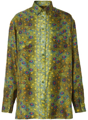 Burberry Kemeja Lengan Panjang Cetak Sisik Ikan Hijau Zaitun 45676261 Lookbook Burberry Kemeja Lengan Panjang Cetak Sisik Ikan Hijau Zaitun 45676261