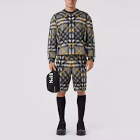 Lookbook Burberry Oversized 格紋棉質提花層次毛衣 風暴灰 80651761