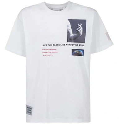 Burberry Oversized Montage 白色寬鬆版T恤 8024733 Order Burberry Oversized Montage 白色寬鬆版T恤 8024733