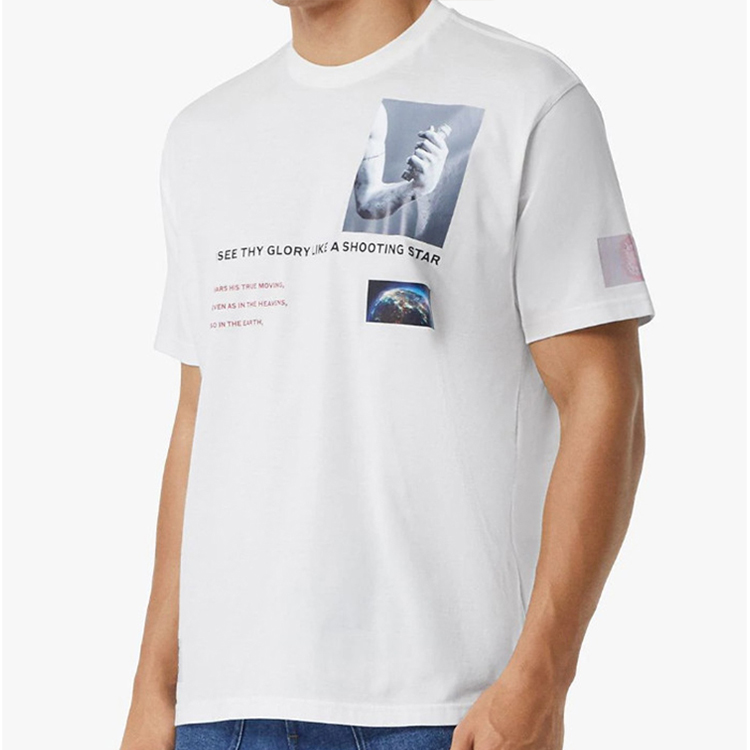 Purchase Burberry Oversized Montage 白色寬鬆版T恤 8024733