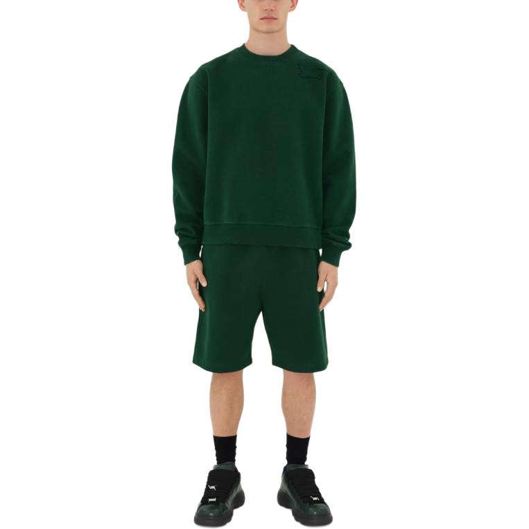 Burberry Oversized Solid Color Crewneck Sweatshirt Green 80849431 圖 4