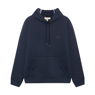 Burberry Oversized Thick Hoodie in Solid Navy Blue 8036285-NAVY