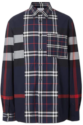 Burberry Patchwork Check Baju Lengan Panjang Navy 80256151 Order Burberry Patchwork Check Baju Lengan Panjang Navy 80256151
