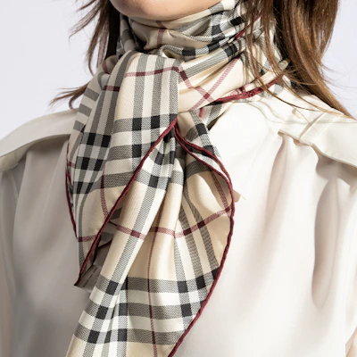 Burberry Syal Sutra 100% Pola Desain Unisex Putih 80952231 Lookbook Burberry Syal Sutra 100% Pola Desain Unisex Putih 80952231