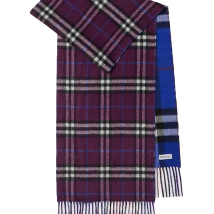 Burberry Pattern Design  Cashmere Wool Scarf - Purple. 80909501 圖 4