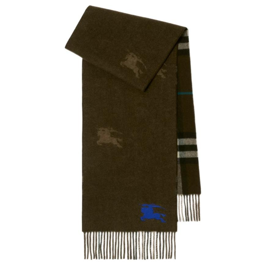 Burberry Pattern Design Cashmere Scarf Brown Unisex 80952251 圖 2