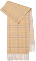 Burberry Patterned Cashmere Scarf Yellow Unisex Couple Style. 80909511 Burberry Patterned Cashmere Scarf Yellow Unisex Couple Style. 80909511