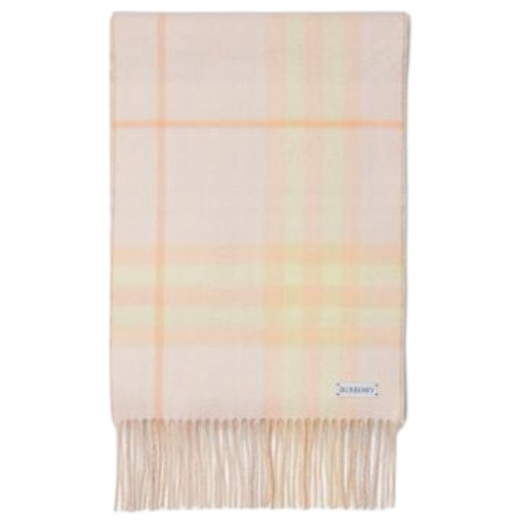 Lookbook Burberry 格紋羊絨圍巾 黃色 男女同款 情侶款式 80909511