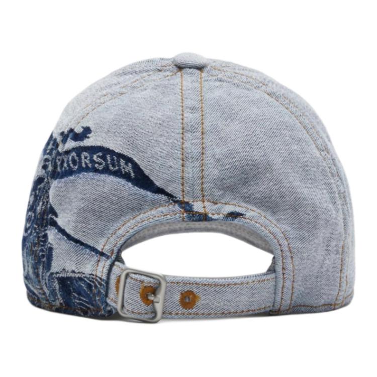 Details for Burberry Patterned Cotton Baseball Cap Unisex Couple Style Blue. 80857491