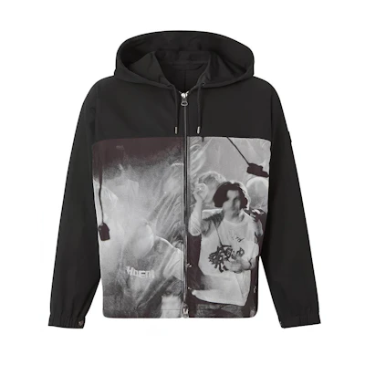 Burberry Photo Print Hooded Jacket Black 80240591