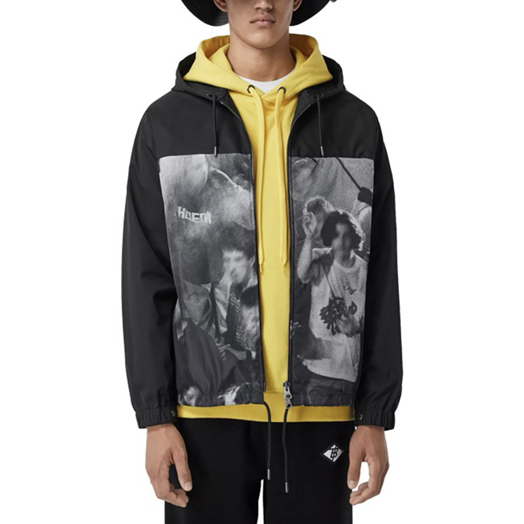 Lookbook 버버리 포토 프린트 후드 재킷 블랙 80240591