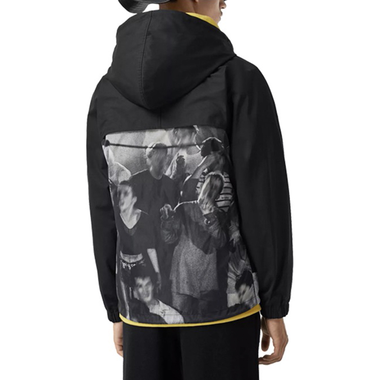 Shop 버버리 포토 프린트 후드 재킷 블랙 80240591