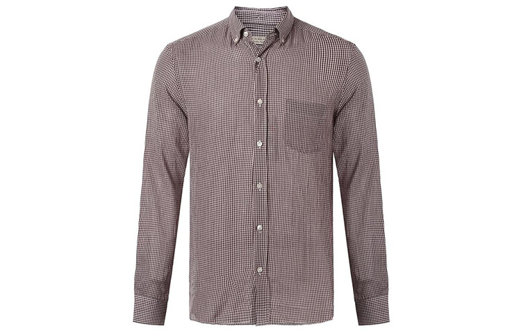 Burberry Pink Check Pattern Long Sleeve Button-Up Shirt 40700191