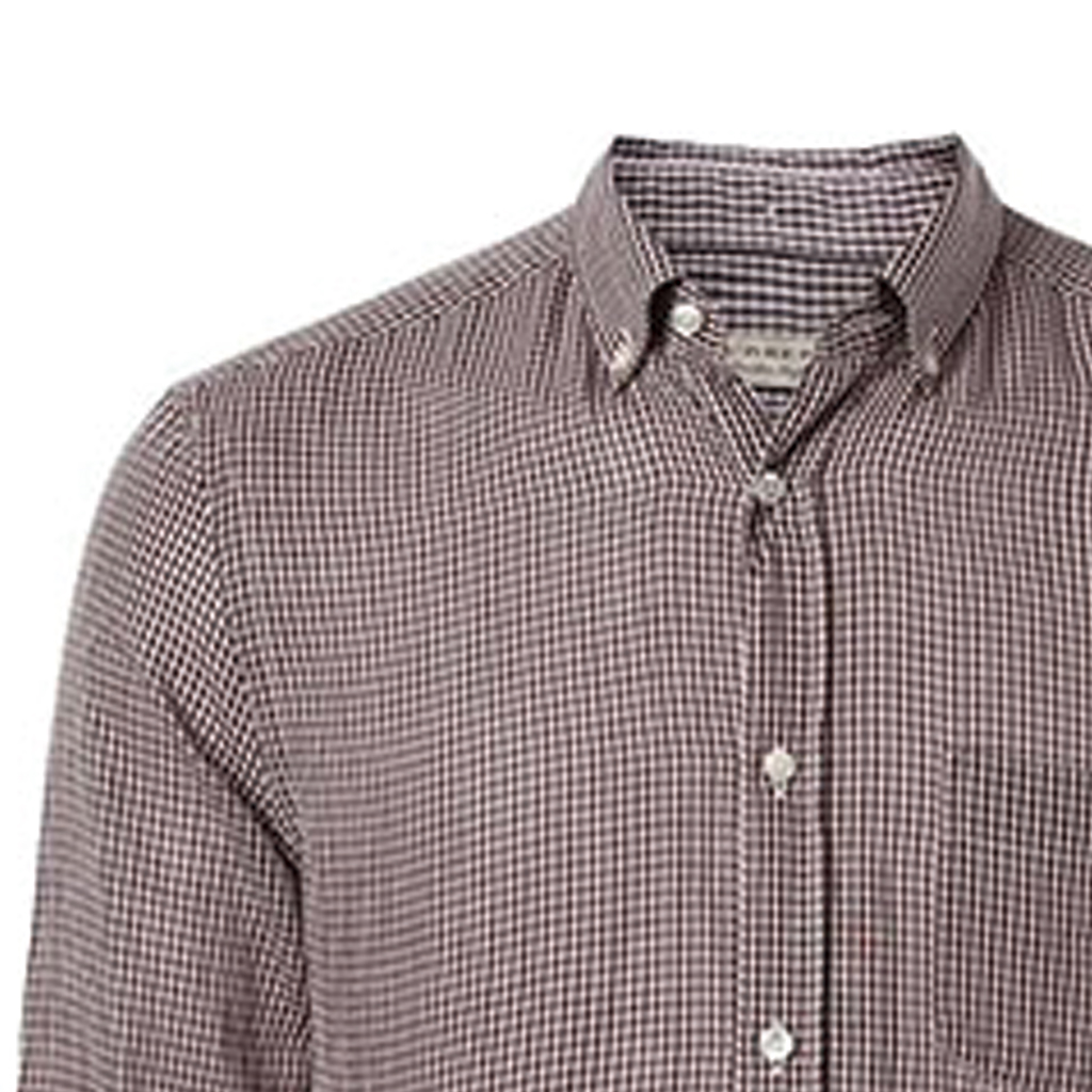 Burberry Pink Check Pattern Long Sleeve Button-Up Shirt 40700191 圖 9