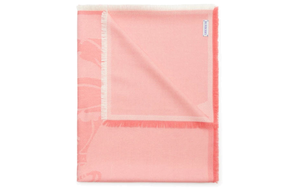 Lookbook Burberry 粉色字母Logo羊毛圍巾 情侶款 中性設計 80848911