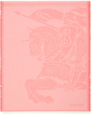 Burberry 粉色字母Logo羊毛圍巾 情侶款 中性設計 80848911 Shop Burberry 粉色字母Logo羊毛圍巾 情侶款 中性設計 80848911