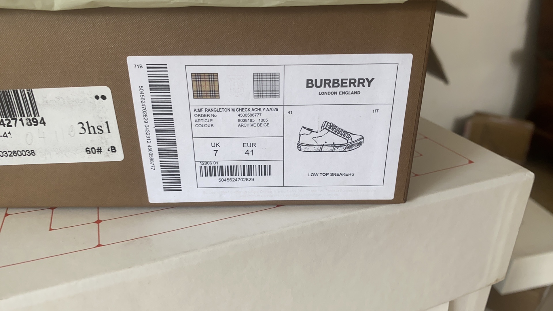 Burberry Plaid Casual Shoes 'Brown' 圖 3