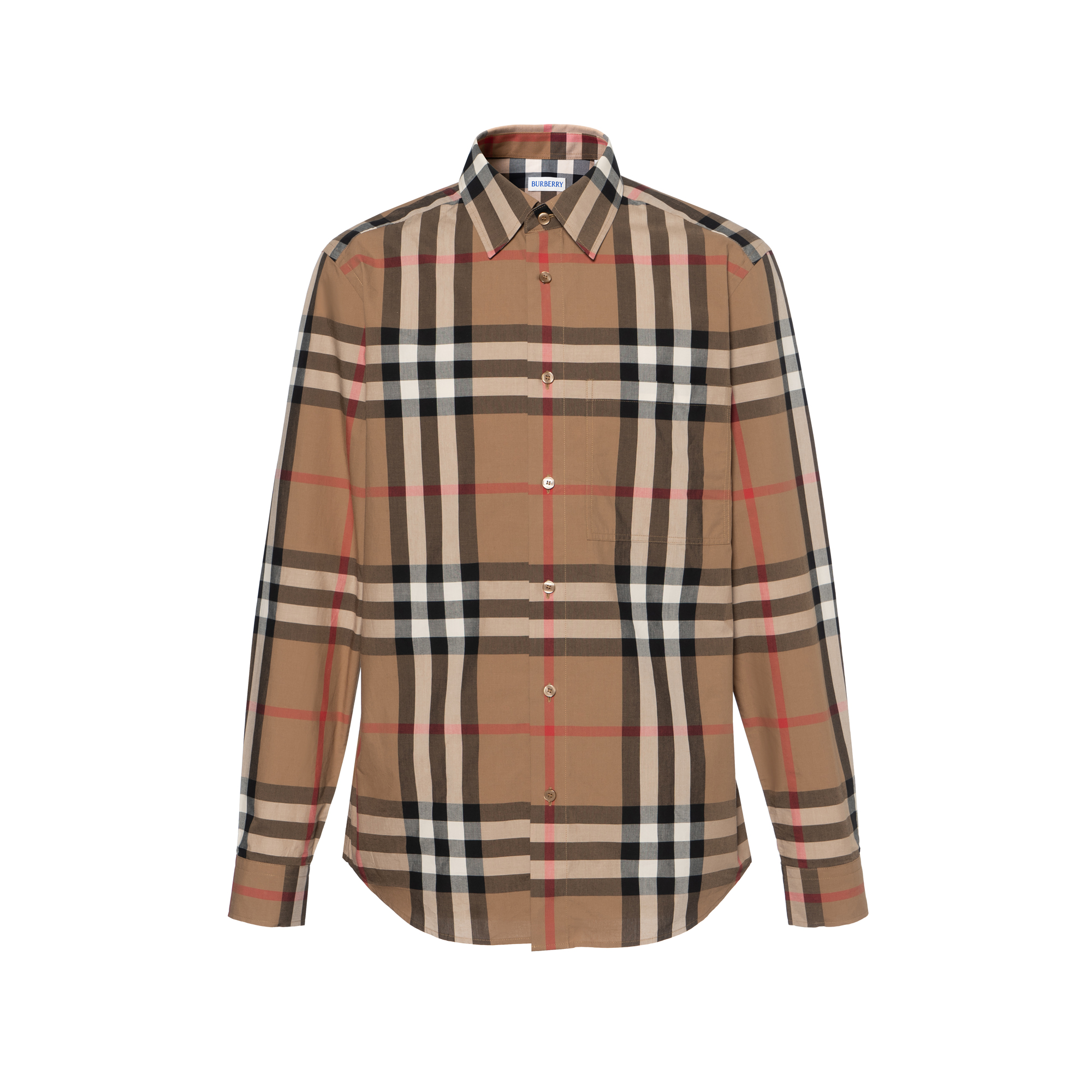 Burberry Plaid Cotton Button-Up Long-Sleeve Shirt 8121581