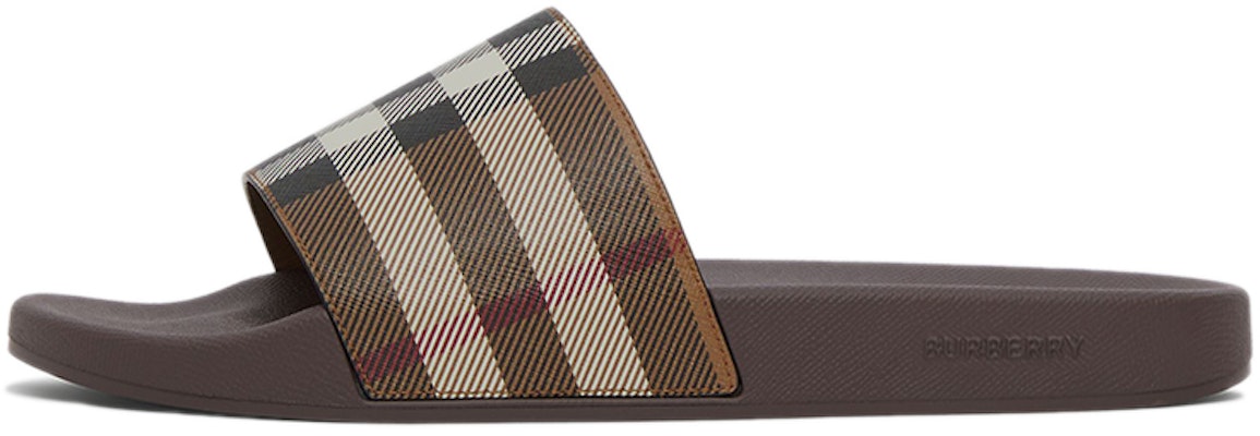 Selipar Cetakan Kotak Burberry 'Coklat' 80481951 Buy Selipar Cetakan Kotak Burberry 'Coklat' 80481951