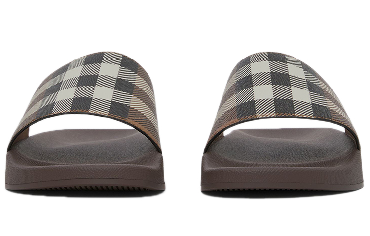 Lookbook Selipar Cetakan Kotak Burberry 'Coklat' 80481951