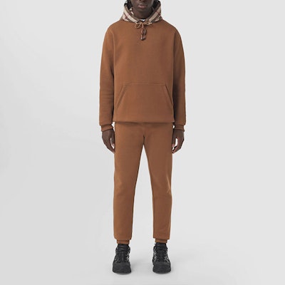 Burberry Plain Check Cotton Blend Sweatshirt Deep Birch Brown 80475201 Lookbook Burberry Plain Check Cotton Blend Sweatshirt Deep Birch Brown 80475201