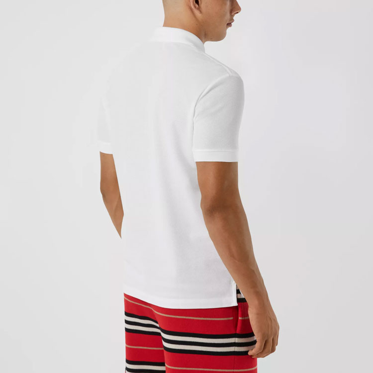 Burberry Plain Short Sleeve Mesh Polo Shirt White 80140051 圖 5