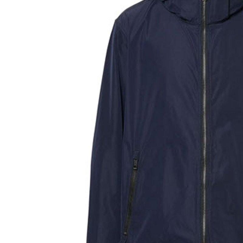 Sizing Chaqueta con Capucha Portátil Burberry con Cremallera en Azul Marino. 8014364