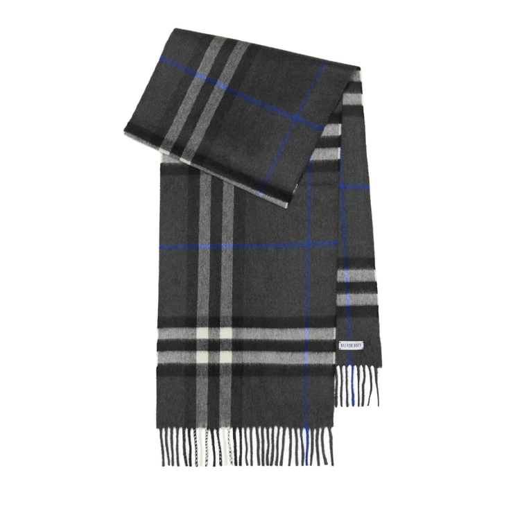 Burberry Printed Cashmere Scarf Unisex Couple Style Gray 80952061 圖 2