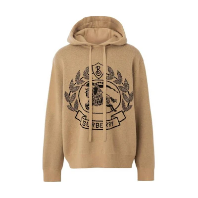 Burberry Printed Hoodie Brown Long-Sleeve Pullovers 8064129