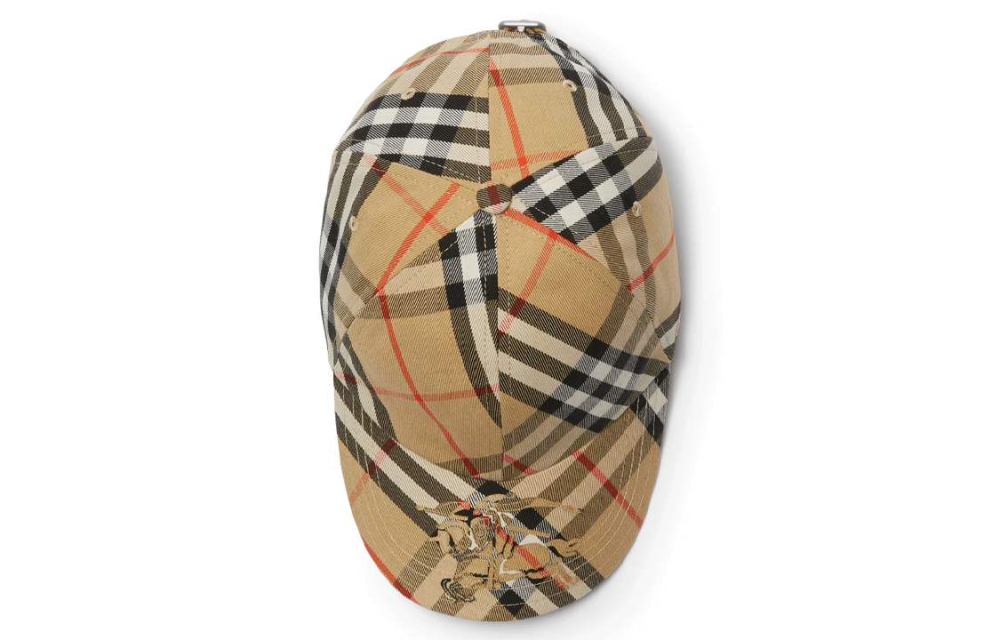 Shop Burberry 印花聚酯棉棕色帽 情侶款 男女通用 80857231