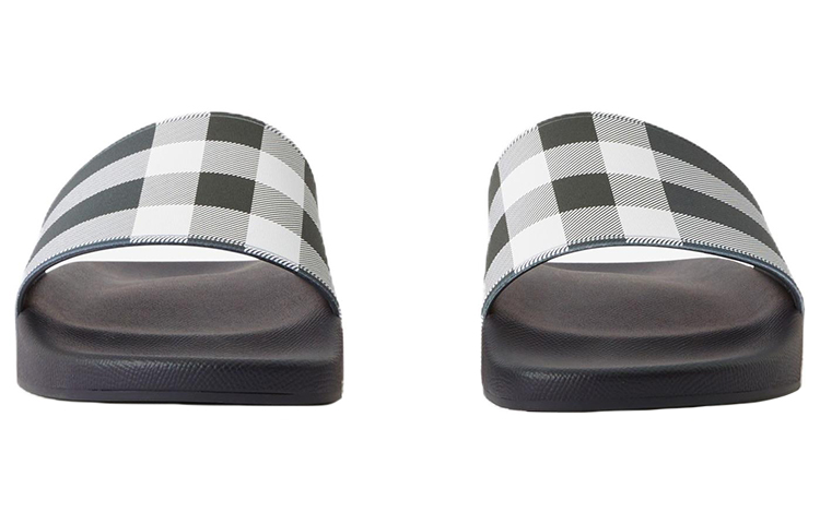 Burberry PU 'Check Print Fashion Slide - Deep Blue' 圖 3