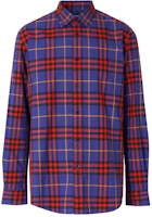 Burberry Purple Check Long Sleeve Shirt with Pearl Buttons 80237731 Burberry Purple Check Long Sleeve Shirt with Pearl Buttons 80237731