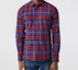 Shop Burberry Purple Check Long Sleeve Shirt with Pearl Buttons 80237731
