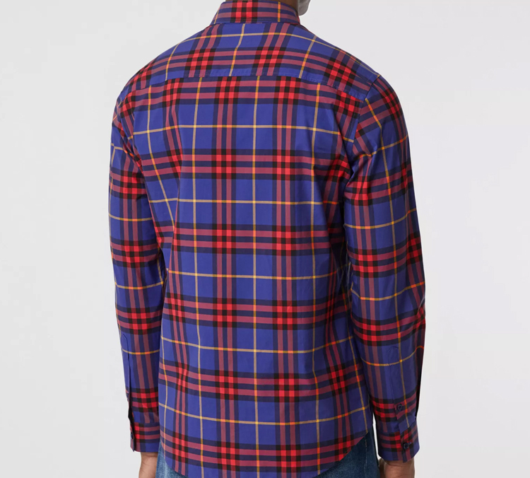 Burberry Purple Check Long Sleeve Shirt with Pearl Buttons 80237731 圖 5