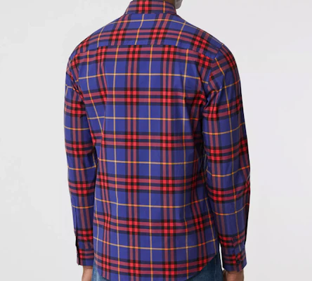 Burberry Purple Check Long Sleeve Shirt with Pearl Buttons 80237731 Purchase Burberry Purple Check Long Sleeve Shirt with Pearl Buttons 80237731