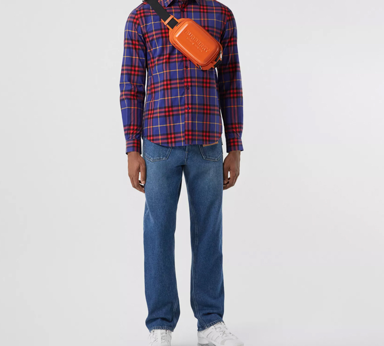 Burberry Purple Check Long Sleeve Shirt with Pearl Buttons 80237731 圖 6