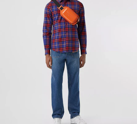 Burberry Purple Check Long Sleeve Shirt with Pearl Buttons 80237731 Details for Burberry Purple Check Long Sleeve Shirt with Pearl Buttons 80237731