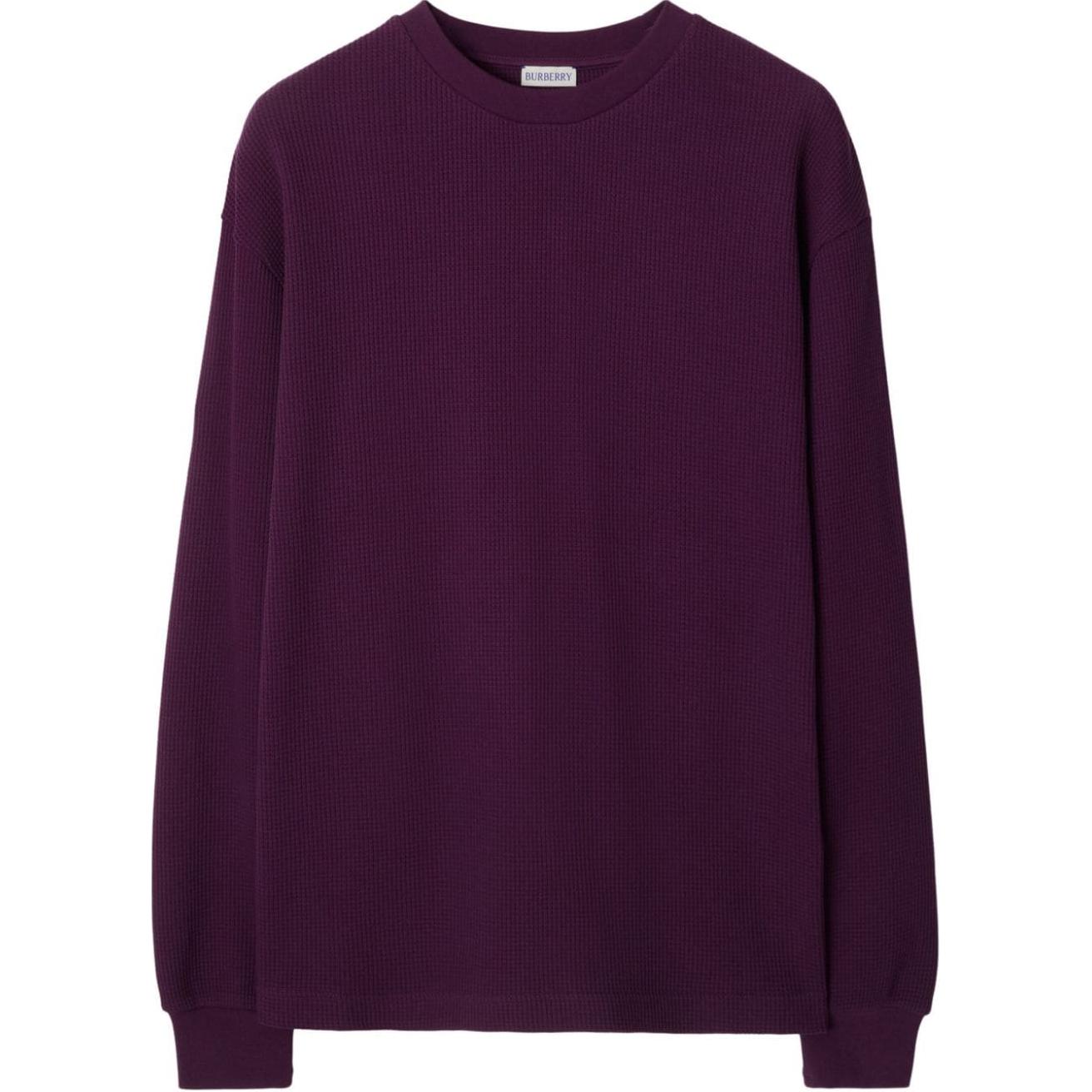 Burberry Purple Printed Crewneck Long-Sleeve Sweatshirt 80950591