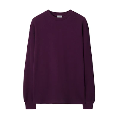 Burberry Purple Printed Crewneck Long-Sleeve Sweatshirt 80950591