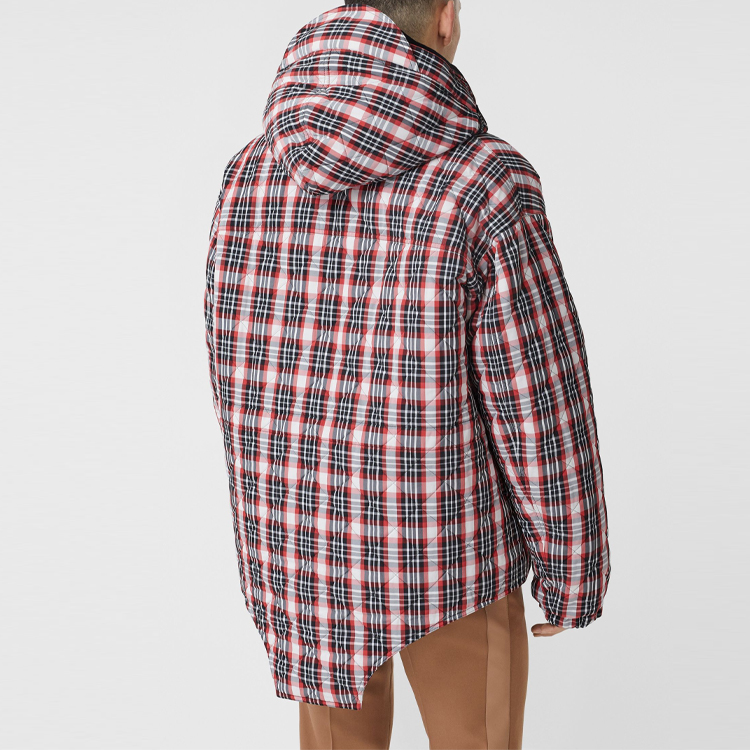 Burberry Quilted Check Nylon Jacket for Men in Bright Red 45656051 圖 5