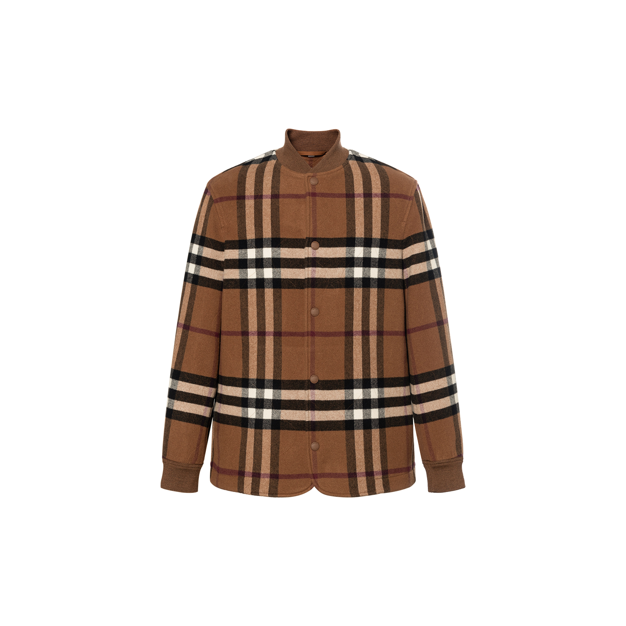 Burberry Quilted Check Wool-Blend Flight Jacket SS23  Classic Beige 80713781