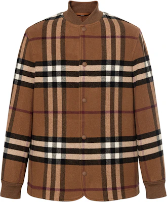 Burberry 格紋拼接羊毛飛行外套 SS23 經典米色 80713781 Buy Burberry 格紋拼接羊毛飛行外套 SS23 經典米色 80713781