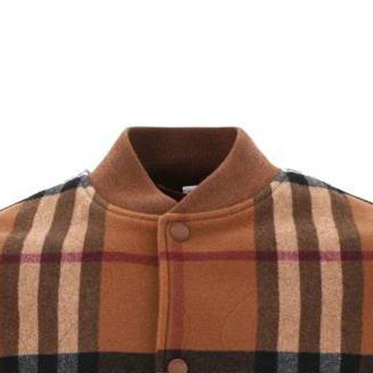 Burberry Quilted Check Wool-Blend Flight Jacket SS23  Classic Beige 80713781 圖 5