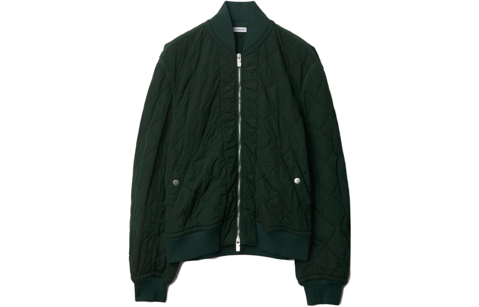 Order Burberry綠色刺繡菱格拉鍊外套 80838091