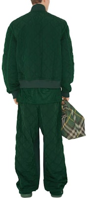 Burberry Quilted Embroidered Zipper Jacket Ivy Green Outerwear 80838091 Purchase Burberry Quilted Embroidered Zipper Jacket Ivy Green Outerwear 80838091