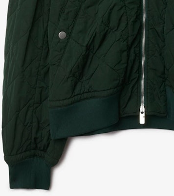 Burberry Quilted Embroidered Zipper Jacket Ivy Green Outerwear 80838091 1